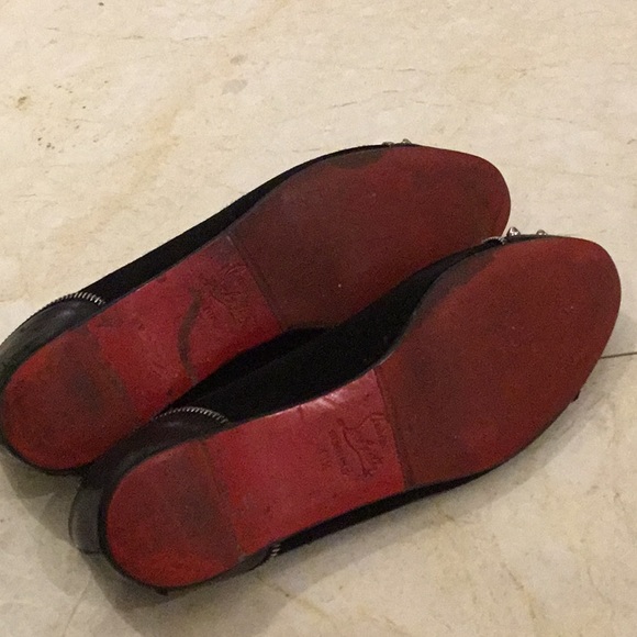 😷Christian LouBoutin Paris studded and zippered flats - Picture 5 of 10